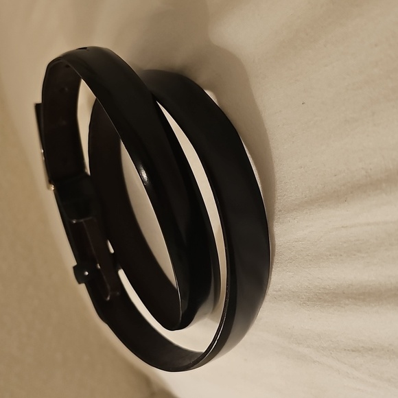 Coach Black Leather Belt with Metallic Buckle - Picture 3 of 10